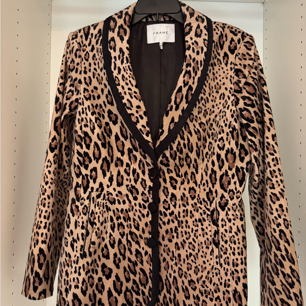 Frame Denim Animal Print Women's Blazer